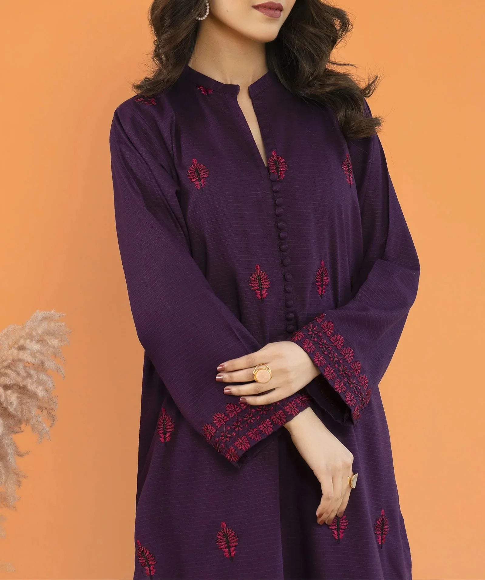 Grace Z-(1258)-Embroidered 2pc Lawn Dress