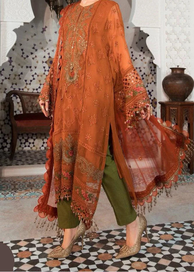 Grace W778 - Embroidered Sequence 3pc Marina Dress With Embroidered Sequence Chiffon Dupatta.