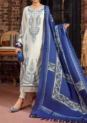 Grace W604-Embroidered 3pc khaddar Dress With Printed shawl.