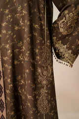 Grace W765 - Digital Printed 3pc Karandi Dress With Digital Printed Karandi Shawl.