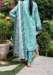 Grace W869 - Digital Printed 3pc Karandi Dress With Digital Printed Karandi Shawl.