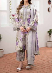 Grace W466-Printed 3pc karandi Dress With Printed karandi Shawl.