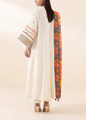 Grace Z-(W556) - Stitched Embroidered 3pc marina dress with Printed shawl.
