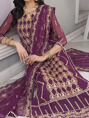 Marjanda – Embroidered Chiffon Unstitched 3Pc Suit