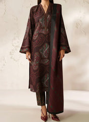Grace W784 - Digital Printed 3pc Karandi Dress With Digital Printed Karandi Shawl.