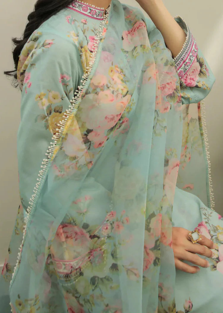 Grace W874 - Digital Printed 3pc Karandi Dress With Digital Printed Karandi Shawl.