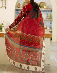 Grace Z96- Stitched Embroidered 3pc Lawn Dress With Printed Munar Dupatta.