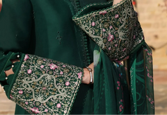 Grace Z-(S1230) - Stitched Embroidered 3pc CHIKANKARI Lawn Dress With Printed Munar Dupatta.