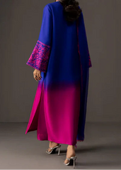 Grace Z-(W734) - Stitched Digital Printed 3pc Silk dress With Digital Printed Silk dupatta.