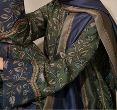 Grace W785 - Digital Printed 3pc Karandi Dress With Digital Printed Karandi Shawl.