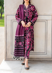 Grace W581-Printed 3pc karandi Dress With Printed karandi Shawl.