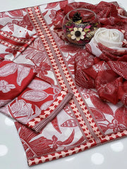Grace W699 - Digital Printed 3pc Silk dress With Digital Printed Silk dupatta.