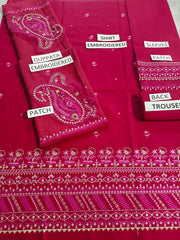 Grace S871-Embroidered 3pc Lawn Dress with Embroidered Munar Dupatta.