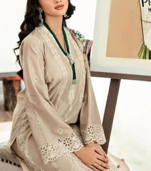 Grace S1224-Embroidered 3pc CHIKANKARI Lawn Dress With Printed Munar Dupatta.