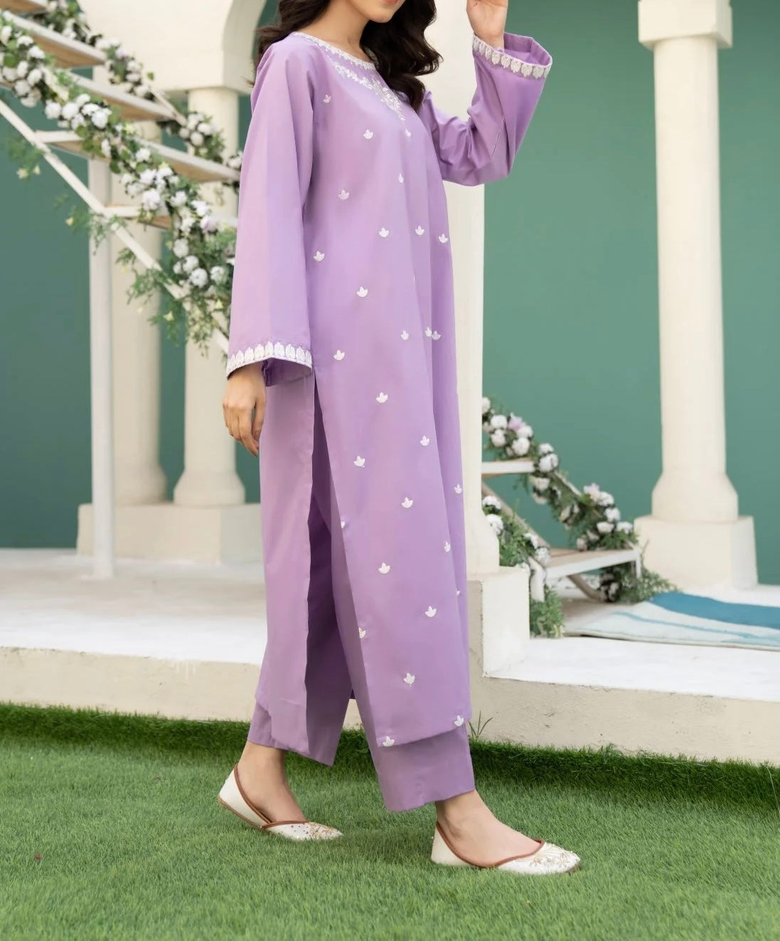Grace S1255-Embroidered 2pc Lawn Dress