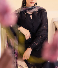 Grace Z(S1220)- Stitched Embroidered 3pc CHIKANKARI Lawn Dress With Printed Munar Dupatta.