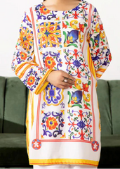 Grace Z-(W724 ) - Stitched Digital Printed 3pc Silk dress With Digital Printed Silk dupatta.)