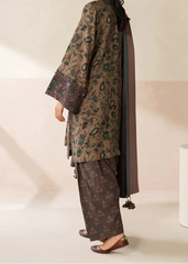 Grace W832 - Digital Printed 3pc Karandi Dress With Digital Printed Karandi Shawl.