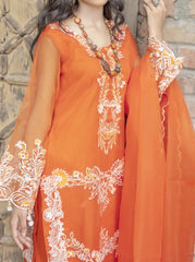 Grace S616-Embroidered 3pc Organza dress With Embroidered Organza dupatta.