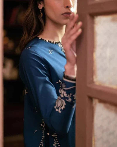 Grace Z99- Stitched Embroidered 3pc Lawn dress with Printed Munar Dupatta.