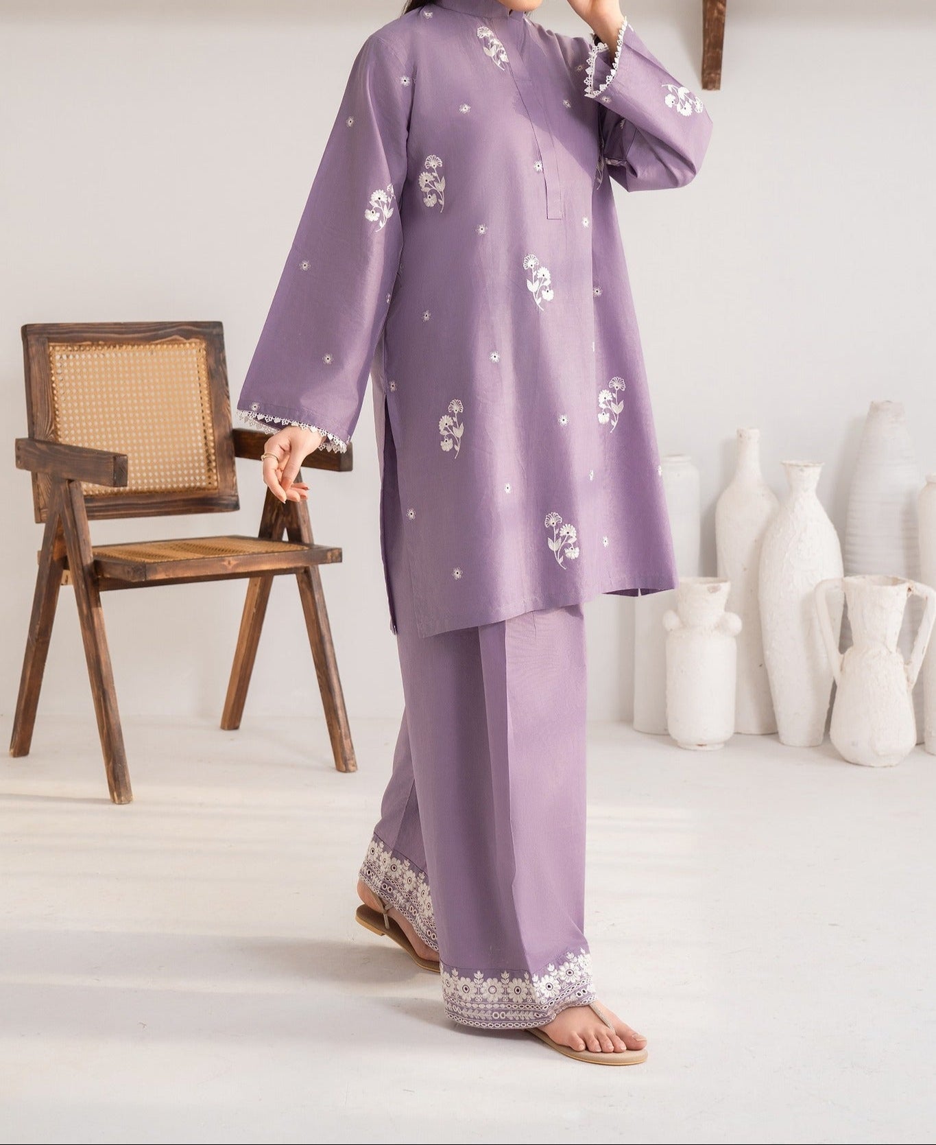 Grace W760 - Embroidered 2pc marina dress