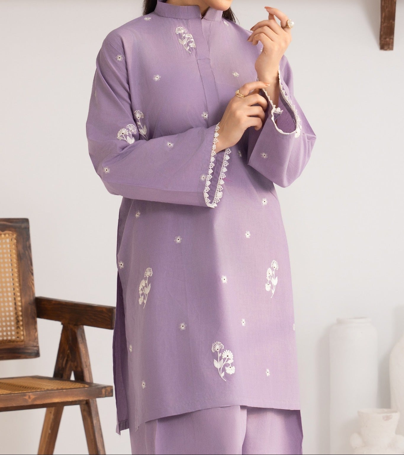 Grace W760 - Embroidered 2pc marina dress