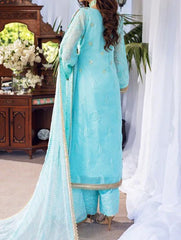 Grace Z-(Ainaa) -Stitched Embroidered chiffon 3Pc Suit