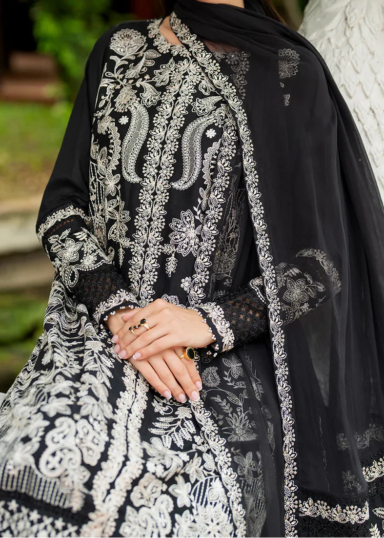 Grace W860-Embroidered 3pc Marina Dress With Embroidered Chiffon Dupatta.