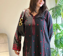 Grace Z-(W535)- Stitched Embroidered 2Pc khaddar Dress.