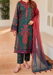 Grace W811 - Digital Printed 3pc Karandi Dress With Digital Printed Karandi Shawl.