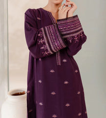 Grace Z-(S792) - Stitched Embroidered 2pc lawn dress.