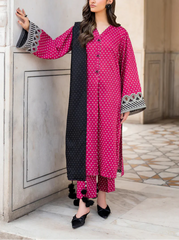 Grace W576-Printed 3pc karandi Dress With Printed karandi Shawl.