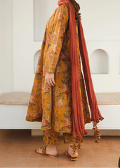 Grace W805 - Digital Printed 3pc Karandi Dress With Digital Printed Karandi Shawl.