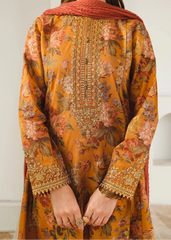 Grace W805 - Digital Printed 3pc Karandi Dress With Digital Printed Karandi Shawl.