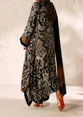 Grace W762 - Printed & Embroidered 3pc Karandi Dress With Printed Karandi Shawl.