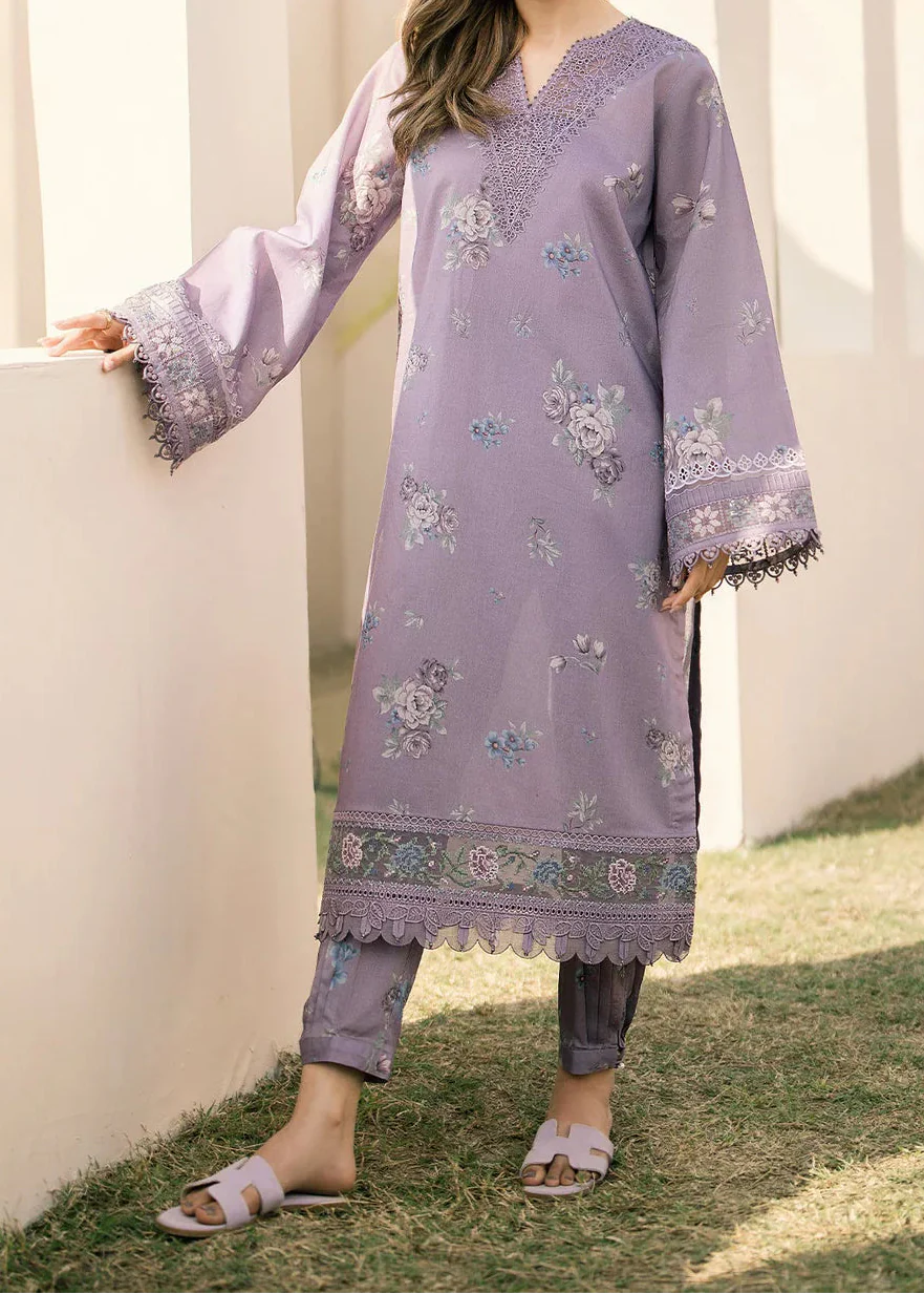 Grace W809 - Digital Printed 3pc Karandi Dress With Digital Printed Karandi Shawl.