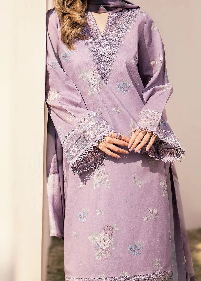 Grace W809 - Digital Printed 3pc Karandi Dress With Digital Printed Karandi Shawl.