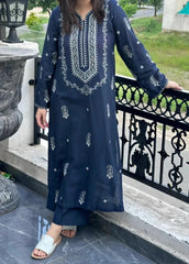 Grace Z-(W682) - Stitched Embroidered 2pc Khaddar dress