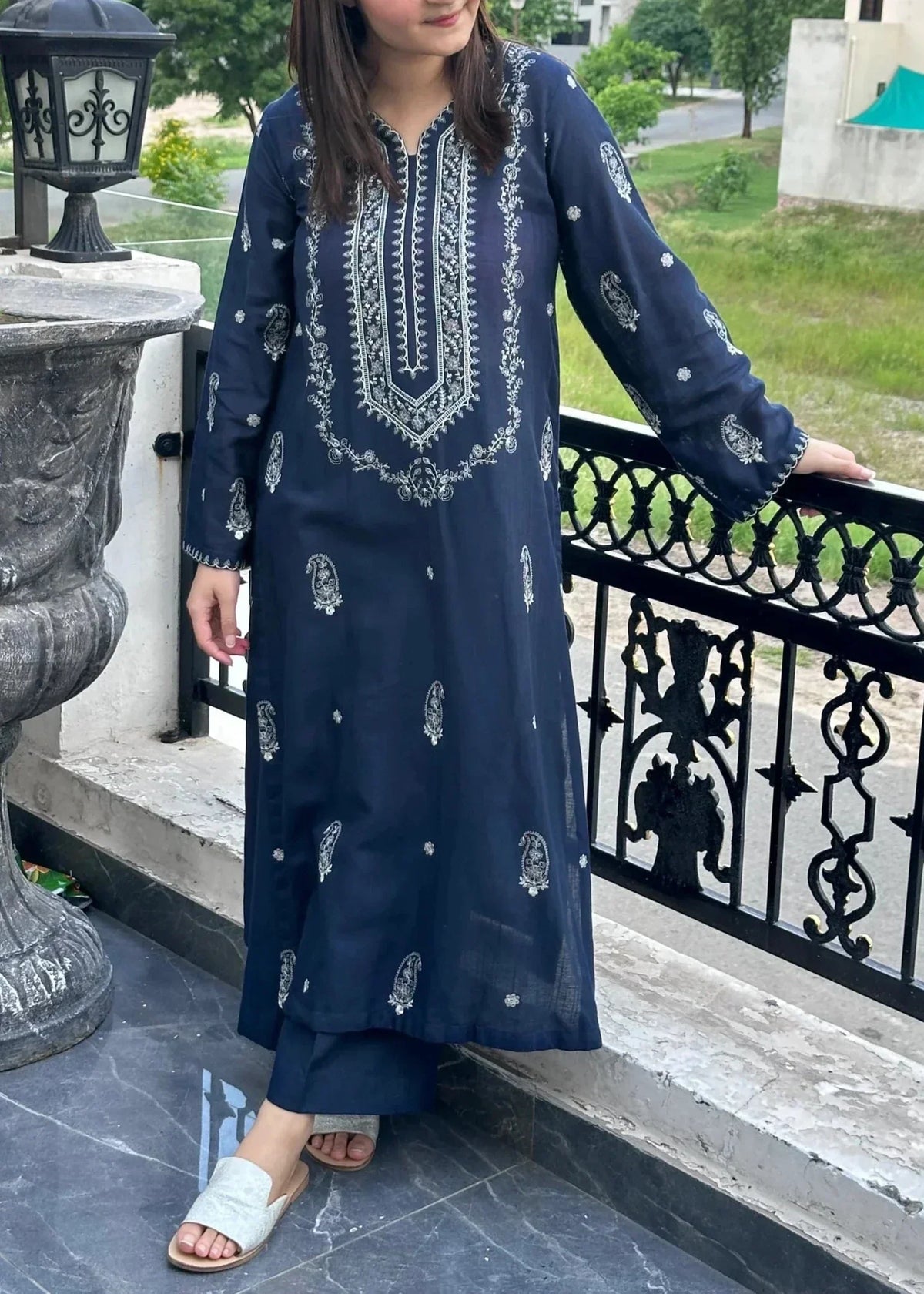Grace Z100- Stitched Embroidered 2pc lawn dress.