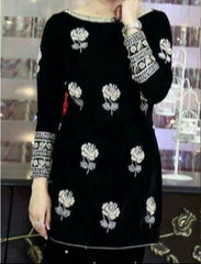 Grace W687- Embroidered 2pc Linen dress.