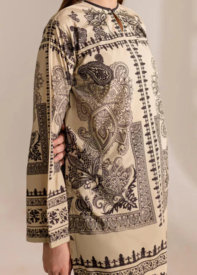 Grace Z-(W725 ) - Stitched Digital Printed 3pc Silk dress With Digital Printed Silk dupatta.