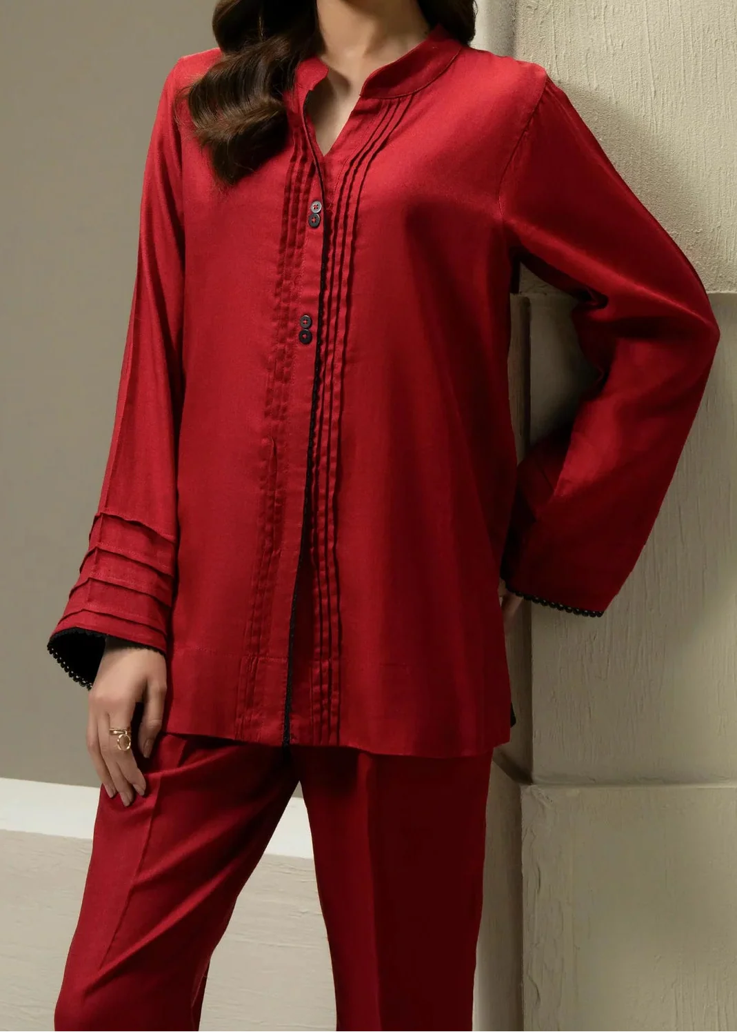 C-S 010- STITCHED 2PC DHANAK CO-ORD SET.