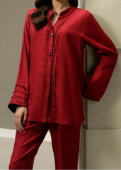 C-S 010- STITCHED 2PC DHANAK CO-ORD SET.