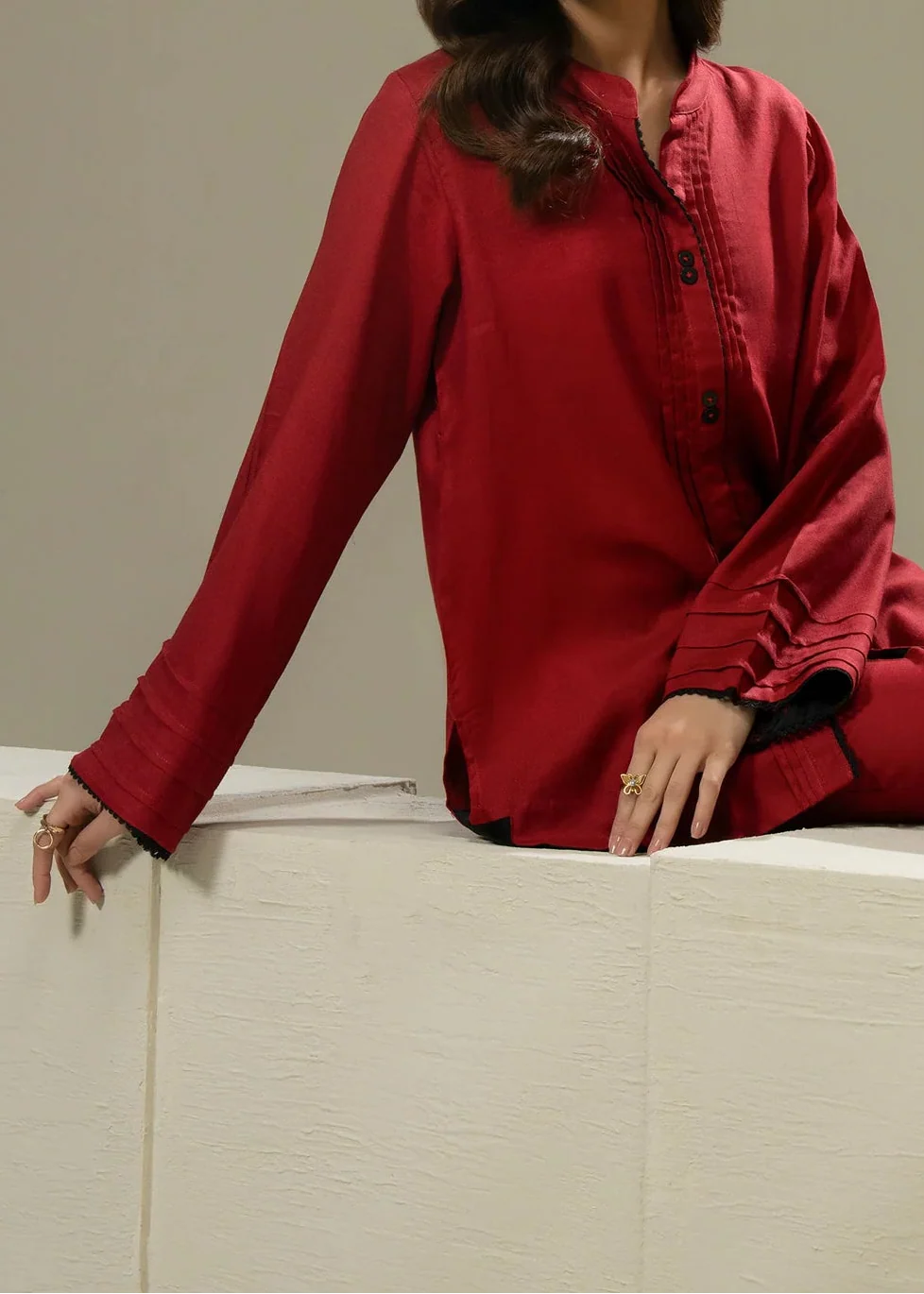 C-S 010- STITCHED 2PC DHANAK CO-ORD SET.