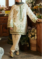 Grace Z(S1231)- Stitched Embroidered 3pc Lawn Dress With Printed Munar Dupatta.