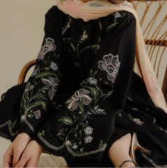 Grace Z-(S1257) - Stitched Embroidered 3pc lawn dress with Printed Munar Dupatta.