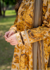 Grace W806 - Digital Printed 3pc Karandi Dress With Digital Printed Karandi Shawl.
