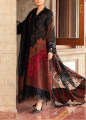 Grace Z59- Stitched Embroidered 3pc Lawn Dress with Digital Printed Chiffon Dupatta.
