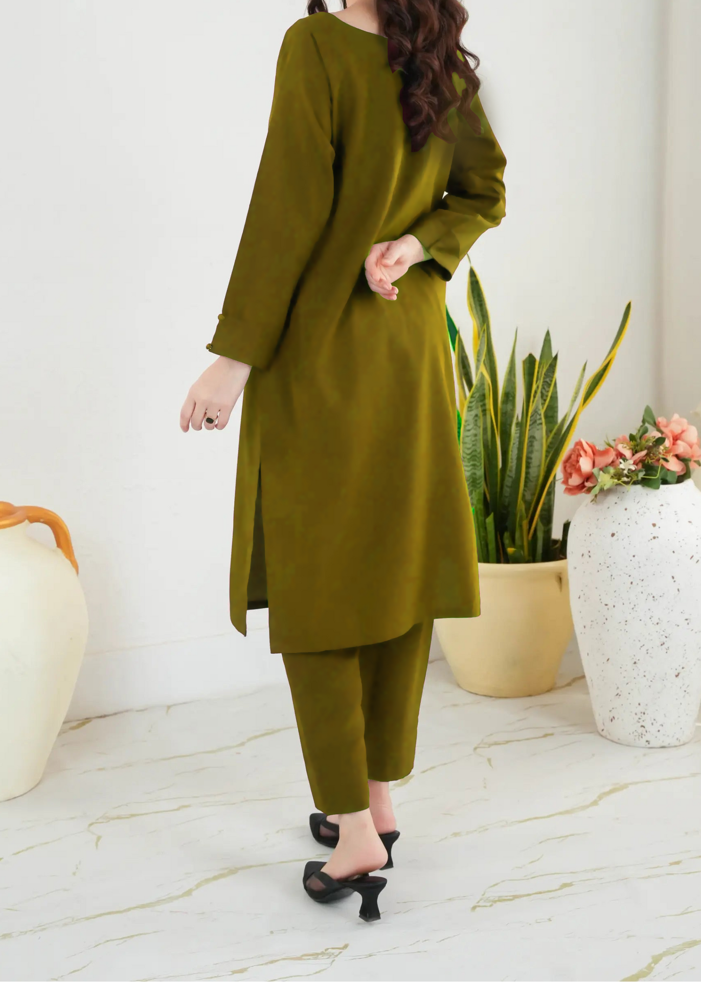 C-S 030- STITCHED 2PC DHANAK CO-ORD SET.