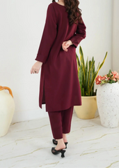 C-S 024- STITCHED 2PC DHANAK CO-ORD SET.